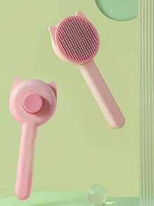 1 件猫爱好者和猫妈妈爱脱毛刷、猫/狗爱好者礼物和狗/猫妈妈爱宠物脱毛梳、防滑毛刷、不锈钢狗爱好者和狗妈妈爱美容刷、猫爱好者和猫妈妈爱配件 - 粉色 - 查看 7