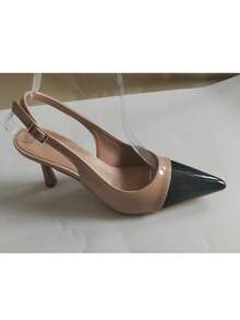 CUCCOO SZL Women's Pointed Toe Buckle Design Fashionable High Heels, Versatile For Daily Wear - Apricot - View 12