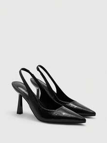 CUCCOO BIZCHIC Women's Pointed Toe Fashion High Heel Pumps Spring Shoes Spring Break Easter - Graphite Black - View 7