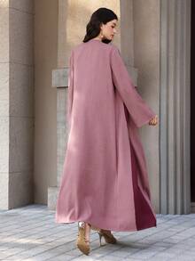 Graceveil Loose Casual Asymmetric Long Sleeve Women's Arabic Abaya - Purple - View 2