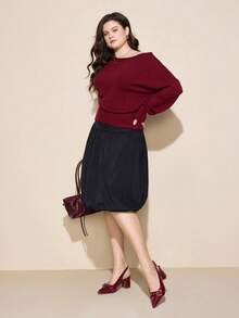 CUCCOO CURVES 女士尖头搭扣设计日常百搭时尚宽楦高跟鞋 - 酒紅色 - 查看 6