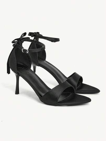 CUCCOO CHICEST Giày sandal cao gót mũi nhọn có quai nơ dành cho nữ, kiểu dáng gợi cảm và thanh lịch, thích hợp cho mùa hè, các dịp trang trọng, tiệc tùng, đám cưới, hẹn hò, tiệc trà chiều.