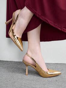 CUCCOO BIZCHIC Women's Pointed Toe Fashion High Heel Pumps Spring Shoes Spring Break Easter - Champagne - View 3