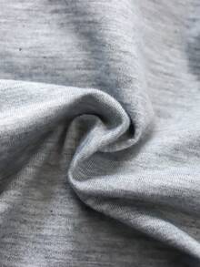 SHEIN Chico joven Sudadera con estampado de letra - Gris - Ver 6