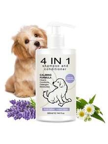 4-In-1 Lavender & Chamomile Pet Shampoo & Conditioner - Deeply Cleanses And Nourishes, Detangles And Moisturizes Suitable For All Pet Coat Types - 300ml - View 5