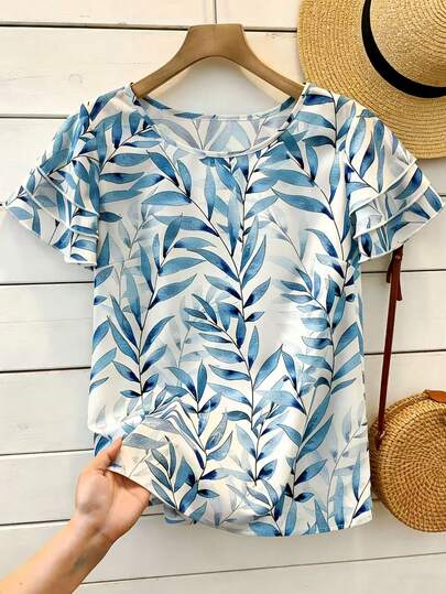 EMERY ROSE Women's Floral Print Shirt, Suitable For Summer Wear