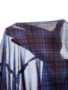 LYSMO 2026 New Arrive Minimalism Spring/Summer Women's Round Neck Plaid Pleated Elegant Waist Cinched Long Dress, Suitable For Dates And Outings,Plain/Casual - Multicolor - View 8