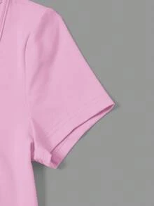 SHEIN EZwear 3件/套 女士针织T恤，多色，春夏基础款T恤 女士方领上衣 套装 纯色T恤 女士基础款上衣 多件装上衣 女士短袖上衣 修身款上衣 - 彩色 - 查看 12