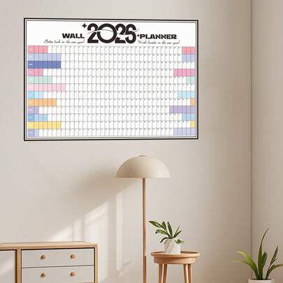 Year-End 2026 Calendar And Planner; New Year 2026 Wall Sticker Check-In Self-Discipline Chart