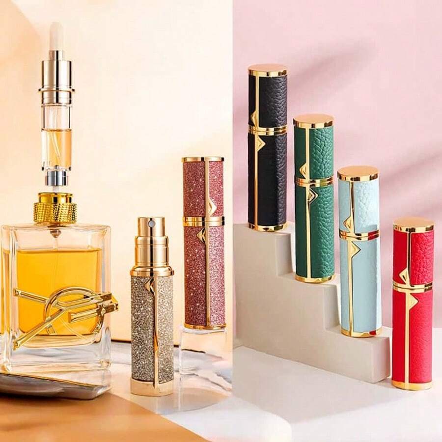 Atomizador de perfume mini de 5ml, botella de spray de viaje rellenable con bomba en la base - Frasco de perfume vacío portátil a prueba de fugas para el bolso - Multicolor - Ver 1