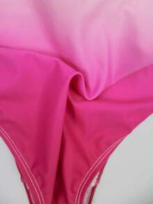 Manfinity Swimmode 男士渐变性感沙滩泳裤 - 粉色 - 查看 6