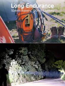 Teckwe Solar LED Torch &Crank Flashlight Rechargeable Outdoor Activity Emergency Light, Green - A - View 5