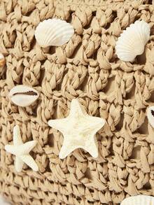 ROMWE Fairycore Túi xách nữ - Màu Khaki - Xem 3