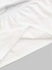 ROMWE Avant Y2K Sexy Shark Beaded Embroidery Cropped Bustier Top - White - View 4