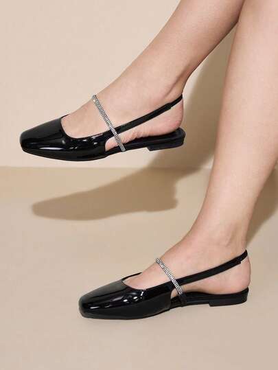 CUCCOO CURVES Giày bệt CUCCOO thời trang, kiểu dáng casual, khoét lỗ, dáng rộng, cỡ lớn, đính pha lê, giày đi nghỉ mát mùa hè.