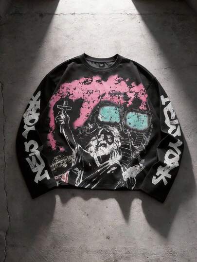  Camiseta gráfica casual y de moda para hombre AXEPEAK