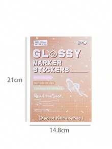 Bộ 4 giấy ghi chú dán có nhũ lấp lánh dễ thương | Giấy đánh dấu trang có viền cho sổ nhật ký và kế hoạch - Nhiều màu - Xem 2