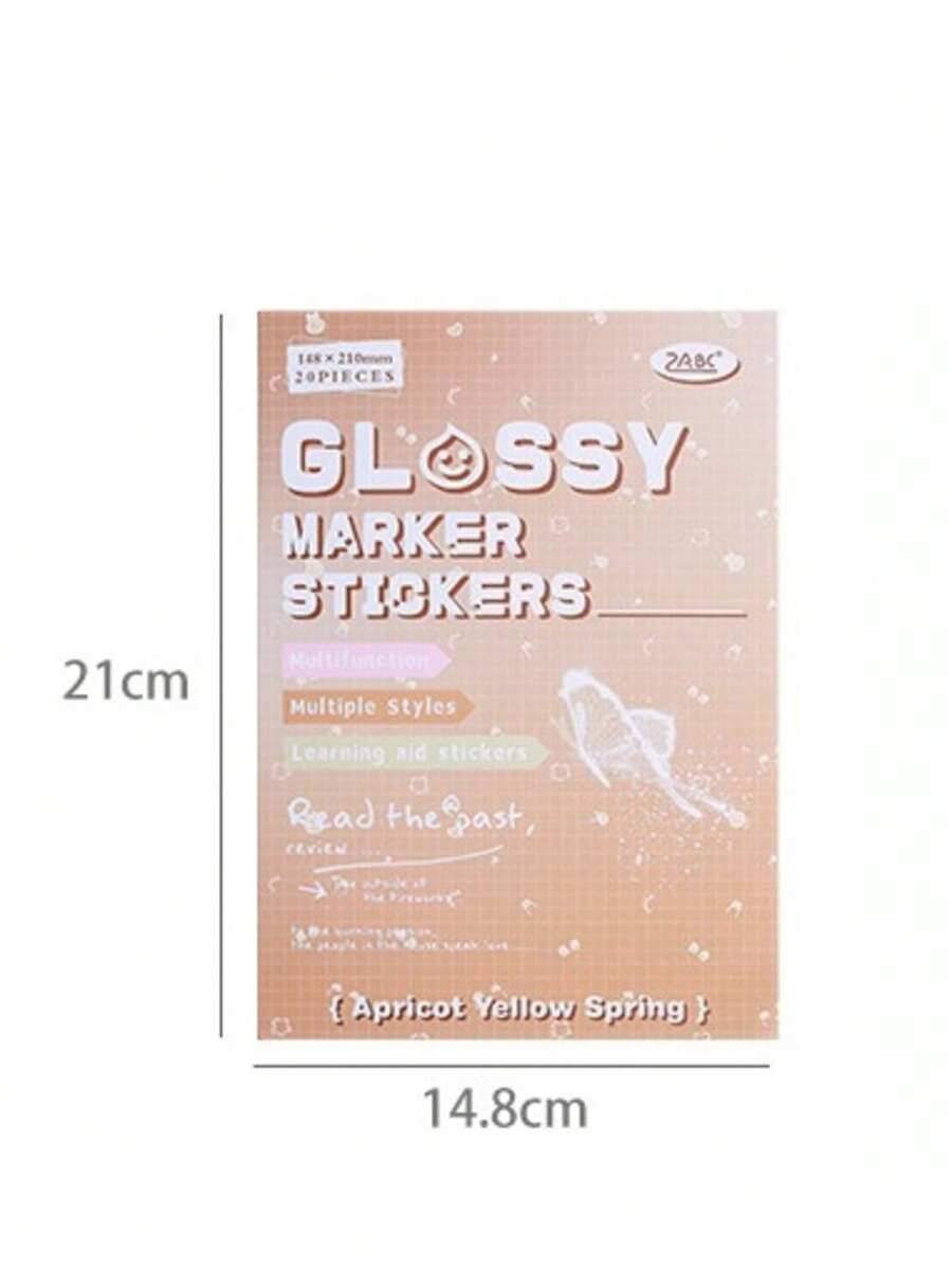 4pcs-Piece Glitter Mark Cute Sticky Notes Set | Cross-Border Index Tabs For Journal & Planner - Multicolor - View 1