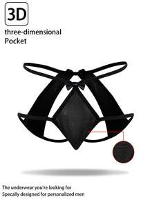 Bowknot Lingerie For Men, Valentine's Day - Black - View 1
