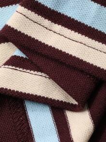 DAZY 男童基本款条纹印花短袖T恤 - 棕色 - 查看 6