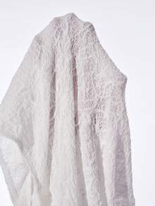 SHEIN ICON 2件套 女士纹理针织连体裤和扭腰半身裙 - 白色 - 查看 7