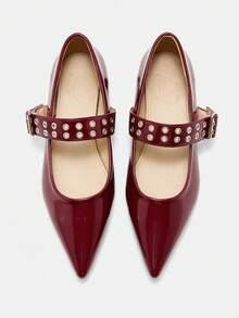 CUCCOO CURVES 女士宽楦高跟鞋 - 酒紅色 - 查看 10