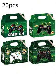4/8/12/16/20/24个游戏手柄套装 游戏派对礼盒 糖果盒 生日礼物礼盒 VR电竞派对装饰用品 6 x 3 x 3.5 英寸 - 綠色 - 查看 11