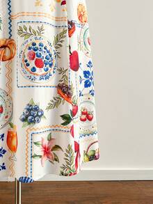 Soleia 女士休闲水果印花无袖中长连衣裙，适合度假穿着 - 彩色 - 查看 8