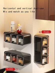 Seasoning Storage Box, Wall-Mounted Seasoning Box, Kitchen Household Salt Shaker, Seasoning Jar, Seasoning Rack, Seasoning Box Set - Multicolor - View 7