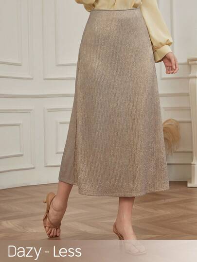 Dazy-Less Women's Solid Color Minimalist Casual Skirt