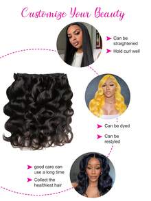 3 件波浪发束真人发 10-28 英寸 100% 未加工巴西原生发接发双纬波浪发束自然色发束特价真人发 - SNatural - 查看 9