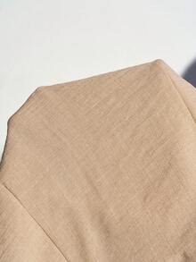 Zivah 新款春夏音乐节、复活节、圣帕特里克节、情人节、约会、西部风、游牧风、生日派对、毕业典礼、学院风、学生装、日常穿着、百搭基础款、休闲风、度假、邮轮旅行、海滩、日光浴、爆款、街头风、婚礼宾客波西米亚风、通勤、早午餐、机场、派对、假日郊游、办公室穿着圆领无袖修身短款亚麻棕色迷你连衣裙 - 杏色 - 查看 12