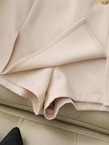 Franclia Women's Fashionable Casual Commuting Pants With High-Waisted Slit Design, Perfect For All Seasons. - Khaki - View 4