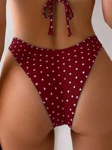 SHEIN Swim Basics Quần bikini nữ in chấm bi kiểu dáng thường ngày - Nhiều màu - Xem 2