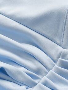 EMERY ROSE Women's Fashion Sleeveless Teardrop Hollow Waist Ruched Romantic Elegant Casual Daily Date Party Commute Spring/Summer Dress - Blue - View 8