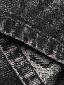 DAZY Quần jean dài denim màu xám đậm bạc màu dành cho nam, thích hợp cho mùa xuân và mùa thu. - Xám - Xem 8