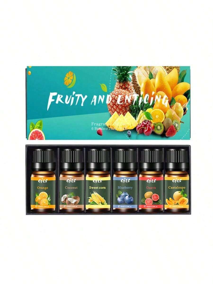 6件套香薰精油套装,植物香氛,包含蜡烛、香薰石、加湿器、车载香薰精油及补充装精油 - 多樣化香型 - 查看 1