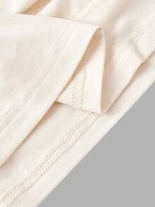 SHEIN MOD Áo thun cổ tròn màu mơ cỡ lớn, thanh lịch cho công sở, tay loe, chất liệu co giãn, xếp ly, kiểu vintage cho mặc hàng ngày, áo công sở cho nữ, áo kiểu thường ngày cho nữ, áo kiểu thanh lịch cho nữ, áo màu kem, áo màu ngà, áo xếp ly cho nữ, áo xếp nếp, áo màu kem, áo màu sâm panh, áo dễ thương cho nữ, áo màu kem cho nữ, trang phục mùa hè cho nữ, xếp ly, áo kiểu thanh lịch mùa xuân và hè Fleurora, váy xếp ly kiểu Pháp cho nữ, váy kiểu Pháp thanh lịch mùa xuân và hè, váy xếp bèo. - Màu be - Xem 5