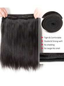 1pc Straight Human Hair Bundles Natural Black Color 10-28Inch Weave Remy Human Hair Extensions For Women - SNatural - View 10
