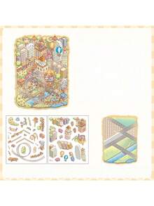 4张“城市之光”3D创意场景贴纸 | 跨境儿童迷你贴纸 - 4pcs - 查看 5