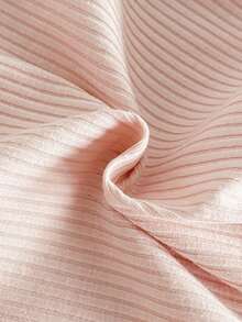 SHEIN 4件套新生儿婴儿服装套装，可爱彼得潘领白色蕾丝连体衣配帽子、毯子和手套 - 淺粉色 - 查看 7