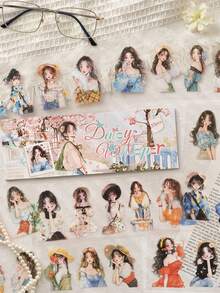 1 件装甜蜜氧气日记宠物贴纸日记贴纸书贴纸书贴纸材料 - 彩色 - 查看 4