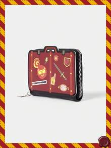 HARRY POTTER X SHEIN 一款时尚便携的大容量收纳钱包 - 紅色A - 查看 2