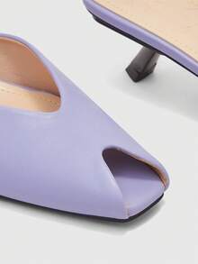 CUCCOO BIZCHIC Zapatos de tacón de aguja de boca de pez para el uso diario de las mujeres - Morado Violeta - Ver 8