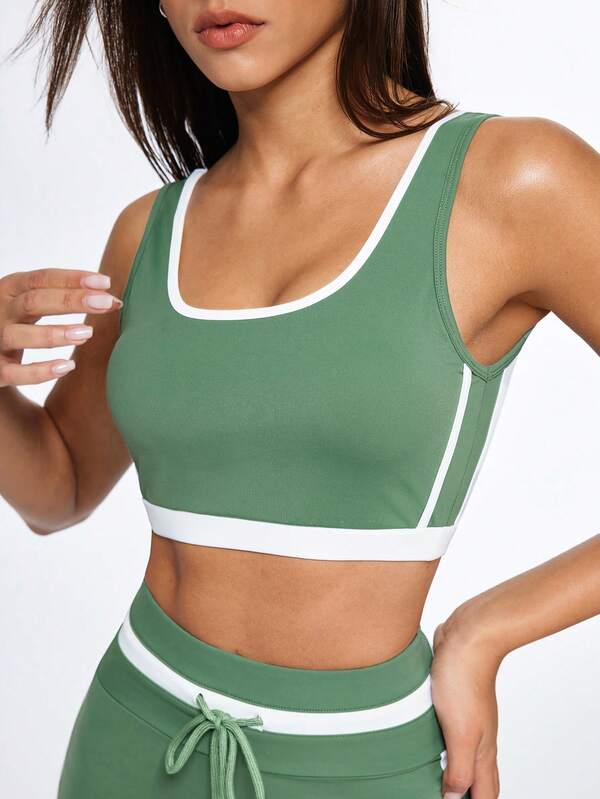 Eassivo Eassivo Women's Personalized Patchwork Yoga Sports Bra, Anti-Sag, High Impact Sports Bra For Fitness