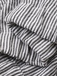 DAZY Women's Striped Collared Zip-Up Casual Jacket, Spring/Autumn - Dark Grey - View 7