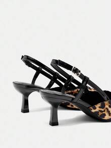 CUCCOO CURVES Women's Pointed Toe Buckle Design Everyday Versatile Fashion Wide Fit High Heels Valentine's Day - Multicolor - View 9