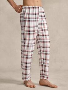 1pc Men's Retro British Style Contrast Plaid Pajama Pants - Multicolor - View 5