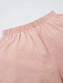 Cozy Pixies Baby Girl Floral Print Bow Front Ruffle Trim Top & Shorts - Multicolor - View 6