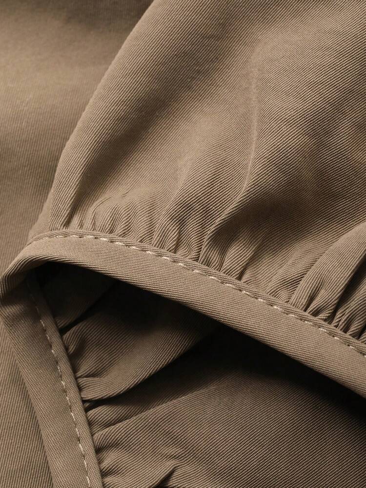 Teen Girls' Solid Color Elastic Waist Jogger Pants, Casual & Sporty